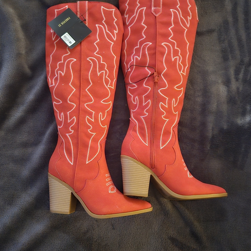 Vibrant Red Boots
